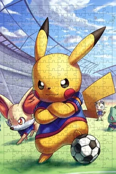 1000 KOM Pokemon Pikachu Zagonetke Igračke Dječji Puzzle Obiteljske igre Crtići Edukativne Igračke Za Djecu Zbirka Poklona