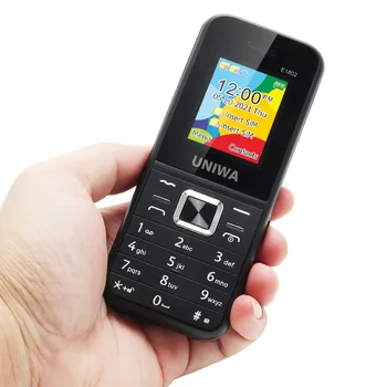 UNIWA E1802 GSM Mobilni Telefon 1800 mah u stanju Dugo čekanja, Bežični FM 1,77 Inča Viši Telefon Za Starije Osobe 2G Tipku Telefon s Dvije SIM kartice