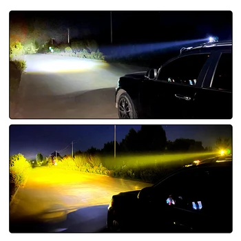 Mini Ski LED Svjetla Univerzalni Reflektor Objektiv Projektora Dual Boji Pomoćni Reflektor za Auto ATV Suv Caffe Racer