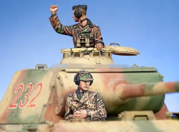 1/35 Smola Figurica Model Postavlja WW2 NJEMAČKI Tenk Zapovjednik Kit U nesastavljeni pločom