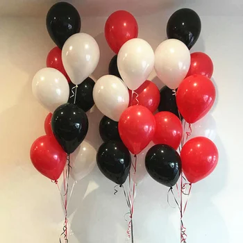 15шт 10-inčni latex Baloni Dječji Tematski Večernje Dekori Crnci Žute Crvene Balone Dječji Tuš Prvi Rođendan Dekor Isporuke
