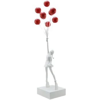 58 cm Banksy Iscjeljujuća Skulptura Banksy Leteći Baloni Djevojka