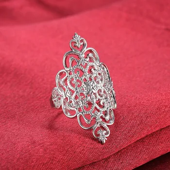 Lijep prsten prilično moderan Vjenčanje College srebrne Boje, Lijepo donje klasicni Donje Prsten, Nakit, Klasični poklon, R807