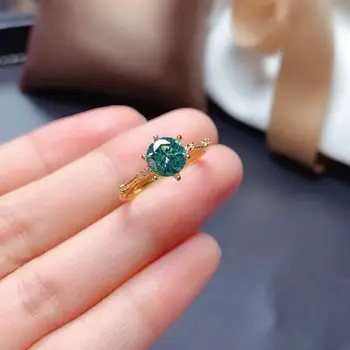2021 novi starinski Zeleni Kristal gorski kristal pravokutni, ovalni lanac s metalnim premazom prsten za ženske Zurke nakit