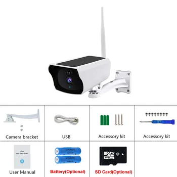 1080P WiFi Bežična Solarna Skladište Vanjska Zaštita Sigurnosti video Nadzor CCTV Monitor Pametna Kuća PIR Skladište Detekcije Pokreta