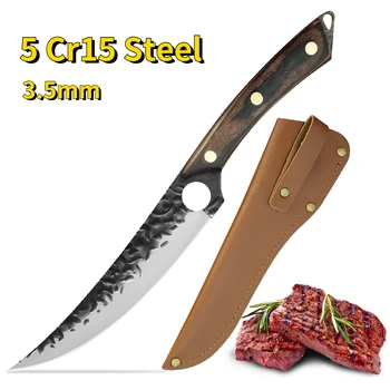 5Cr15 Krivotvorenu Hranu odstranjivanja kostiju Nož Profesionalna Mašina Lovački Nož Od Nehrđajućeg Čelika Za Rezanje Povrća Kuhinjski Nož