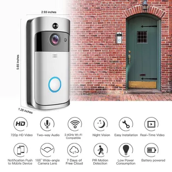 WIFI bežična kamera vrata zvona, s nadzorom видеодомофона zvono na vratima, pametni prsten video zvono na vratima skladište za sigurnost doma