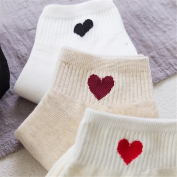Nova Slatka Čarape U Stilu Faksu, Jednostavne Osnovne, Svježe, Hit Prodaje, Čarape Sa Srca, Mekani Pamuk Trendy Ljeto Svakodnevne Kratke Čarape Do Gležnja, Izravna Dostava