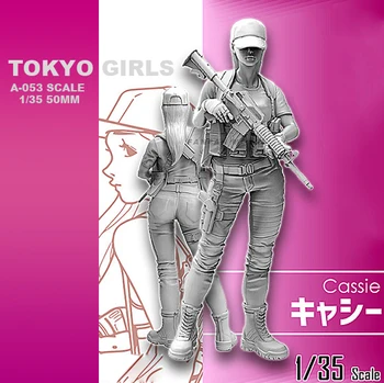 1/35 Setovi od Smole Figurica Tokyo Beauty Girl Vojnika serije Vojnika iz tar. самосборный (50 mm) A-053