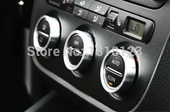 Srebrna Boja Aluminijski Okvir Za HVAC Climatronic Gumb Za Biranje Broja VW Golf Jetta MK5 Passat B6 EOS Novi Scirocco Tiguan