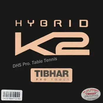 TIBHAR 2019 Novi HIBRID K2 (Ljepljive gume + njemačka tvrd spužva, brzina i rotacija) za stolni tenis, gumeni spužva za ping-pong