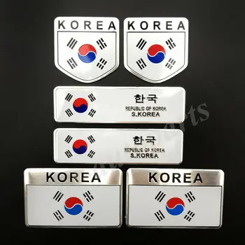6x Korejski Korejski Zastava Prtljažniku Automobila Amblem Ikona Moto Izglađivanje Naljepnice Naljepnica