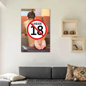 Zidni Umjetnička Slika Gole djevojke na Kauču Poster Ispis na Platnu Slika Bez Okvira Za Dnevni boravak Dekor Sobe