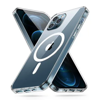 Modni Pokrivenost Magnetsko Za Bežični Punjač Magsafe Torbica Za iPhone 14 13 12 11 Pro XS Max X XR 7 8 Plus Silikon Prozirni Poklopac