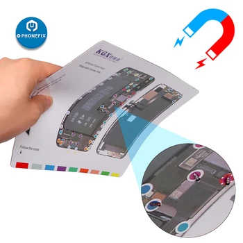Magnetni Vijak podloga za iPhone 13promax do 7 Vodič za Rad Profesionalni Alati za Popravak Magnetske Ploče Mat Chart Pad