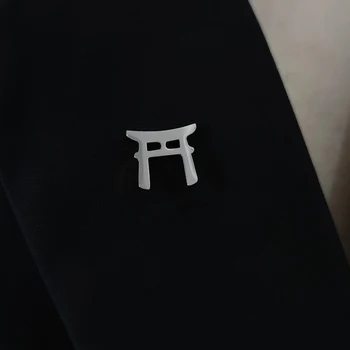 Berba Japanski Svetišta Torii Šarm Od Nehrđajućeg Čelika Leptir Kopča Za Broš Muška Odijela Ikona Tajna Amulet Nakit Za Vjenčanje Pokloni