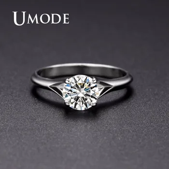UMODE Moderan Luksuzni Ženski Vjenčano Prstenje 0,75 karat Kristal, Cirkon je Kamen Ženski Svadbeni Poklon Nakit Na Prst Pribor UR0402