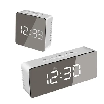 Led Mirror Alarm Digitalni Ponavljanje Desktop Sat Buđenje Svjetlo Elektronski Veliki Privremena Regulacija Temperature Prikaz Home Dekor Sat