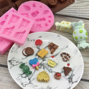 Vrste Oblika Alata Za Ukrašavanje Torte DIY Hrana Bombona Vafli Keks Čokoladni Fondan Torta Mekani Silikonski Kalup Kreativni DIY Kalup
