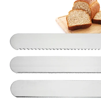 8 10 12 inča od nehrđajućeg čelika kruh nazubljeni nož s drvenom drškom lopatica za tortu baguette kuhinja rezanje pečenje kuhanje alata