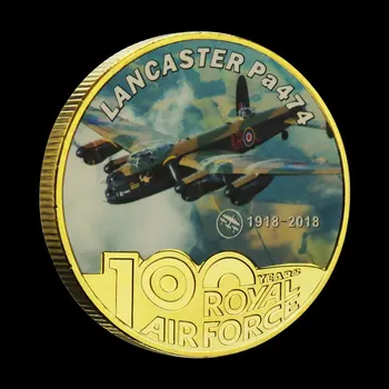Teški bombarder Avro Lancaster PA474, upravlja Kao ratnog ZRAKOPLOVSTVA, Suvenir kovanica, Pozlaćeni Prigodni kovani novac, ukras za dom