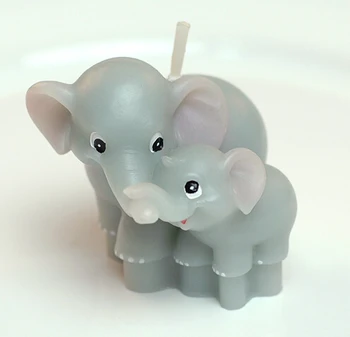 Najsretniji Slon svijeća kalup slon obitelj silikonska forma sapun, šećerne zanatskih alata, čokolada kalupa, kalup za pečenje kalup životinja
