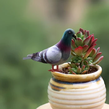 1pc Simulacija Ptica Golub Figure Mini Lažni Ptice Minijature za Vrt Mahovine Bonsai lončanica Uređenje Uređenje Doma