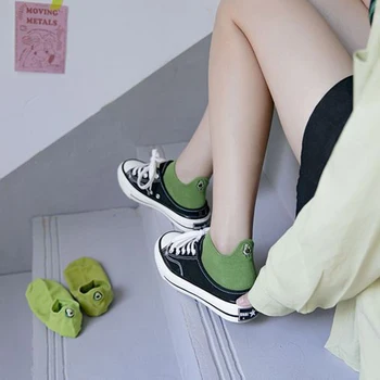 Nove Trendy Ljeto Jesen Čarape s Vezom avokado, Zelene Ženske Čarape do Gležnja, Prozračna Udobne Pamučne Čarape u stilu INS, Izravna Dostava