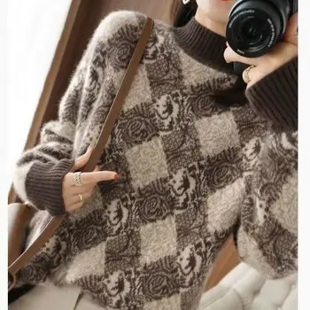 Ženski džemper jesensko-zimskom novi Korejski slobodan i lijeni pulover džemper moderan tanko retro donji casual džemper, pulover