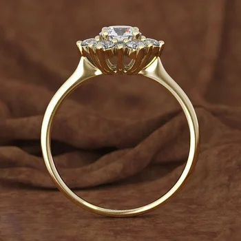 Izvrsni Moda Zlato Srebro Rose Gold Optočena Cirkon Pahuljica Zlatni Prsten Vjenčanje Luksuzni Ženski Nakit