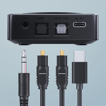 SOOMFON Aptx LL Bez Odlaganja Bluetooth 5,0 Predajnik Prijemnik CSR8670 3,5 mm AUX RCA Priključak Bežični Audio Adapter za TV PC Automobila