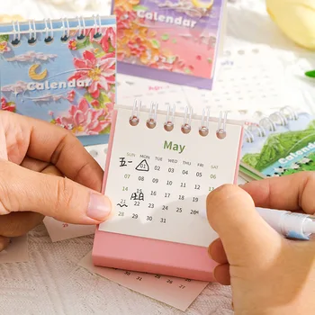 2022-2023 Slatka Prijenosni Plan Kalendar Ulje Na Platnu Stil Ručni Stolni Kalendar Studentski Stolni Mini Stolni Kalendar Ukras