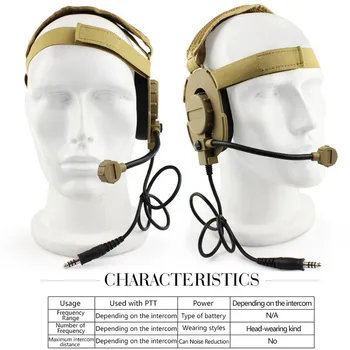 Vanjska Lovački Slušalice Taktički Slušalice Za Gađanje Airsoft Combat Korištenje Slušalice sa Slušalicama na usluge PRITISNI za razgovor Za Zaštitu Ušiju