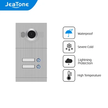 Takeout ploča JeaTone 1.0 MP IP za jednosobni stan na 1/2/3/4 kata visoke rezolucije dnevni/noćni vid, vodootporan zvono na vratima IP65