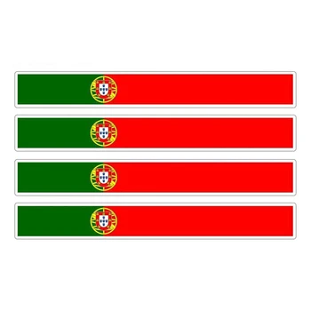 Vruće 4 kom. Domoljubne Naljepnice Zastava Trake Vinil PVC 13 cm X 1,7 cm Automobil Motocikl Reflektirajućim Tuning Portugal je Auto Oznaka