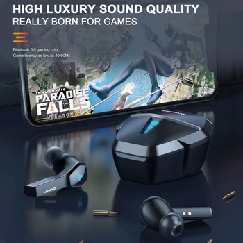 Originalne Slušalice Lenovo HQ08 TWS Bluetooth 5,0, Gaming Slušalice Niske Latencije, Bežične Slušalice Hi-Fi, Sportski Vodootporne Slušalice