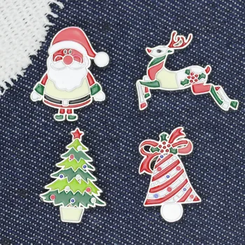 Ikone serije božića шаржа, slatka broševi pada ulja djeda mraza, ikone ukras ruksak