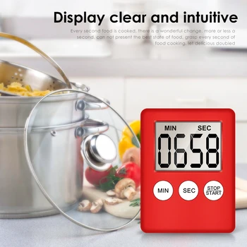 Magnetni Kuhinjski timer Timer Za Kuhanje, LCD Zaslon Digitalni Zaslon Sat Kuhinja Brojilo Vremena Za Kuhinju za Kuhanje Kabinet Tuš Štoperica