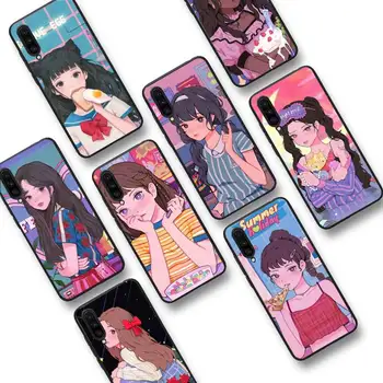 INS Kawai japanske Anime ilustracije Djevojka Torbica za Telefon za Redmi 8 9 9A za Samsung J5 J6 Note9 za Huawei NOVA3E Mate20lite