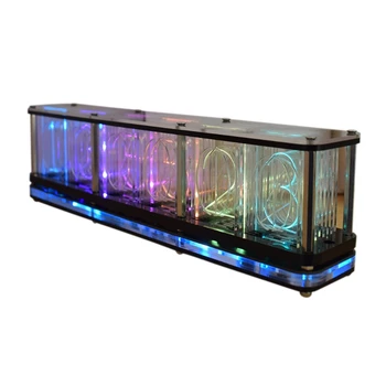 Simulirati Полноцветную Lampu RGB Glow Tube Clock LED Music Spectrum DIY Postavlja Dekor Poklon
