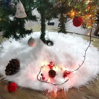 Božićno Drvce Suknja Vezene Perle Pahuljica Drvce Suknja Imitacija Plišani Zec Božićno Drvce Suknja Ukras Božićnog Drvca
