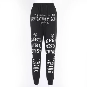 Punk, Grunge gotički hlače hlače Harajuku Pentagram hlače S Dugim Rukavima Jesen Otvorene Kolaž Berba hlače u gotičkom stilu