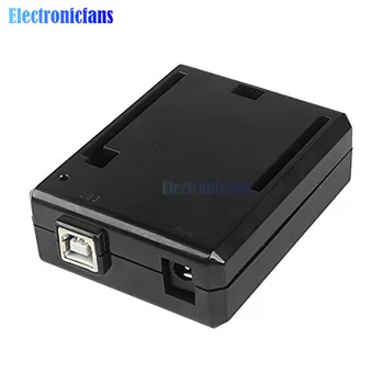 Crni ABS Plastično Kućište Zaštitna Torbica Kutija Ljuska Za Arduino R3 One Kompatibilan USB Zaštita Od Kratkog Spoja Diy Kit