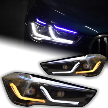 AKD Automobilskih Svjetala za BMW X1 Led Svjetla Porjector Objektiv 2017-2021 F48 Glavu Fenjer F49 Prednji Signal DRL Auto Oprema