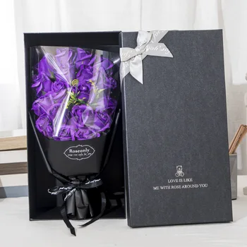 Umjetna Sapun Cvijet Ruža Buket Poklon Kutija Poklon Za Valentinovo Za Mamu Gf Rođendan Božić Svadbeni Nakit
