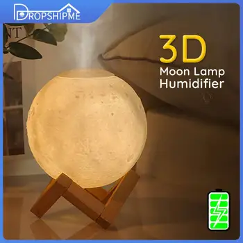 Dropshipme Aromatičan Ovlaživač Zraka Eterična Ulja za Ovlaživač zraka Difuzor Zraka 3D Mjesec Lampa noćno svjetlo za Dom Vozila Ureda Osvježivač Zraka