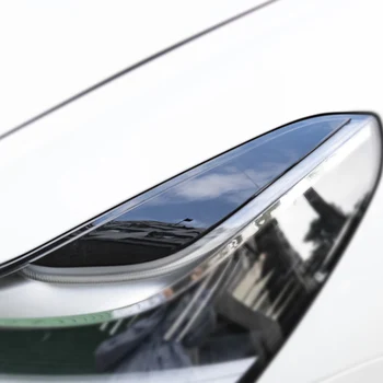 2 kom. Zlo Oči Sjajne Crne Obrve Za Tesla Model 3 2017-2021 2022 Auto Svjetla Zauvijek poklopac Poklopac Žarulje ABS Plastični Pribor