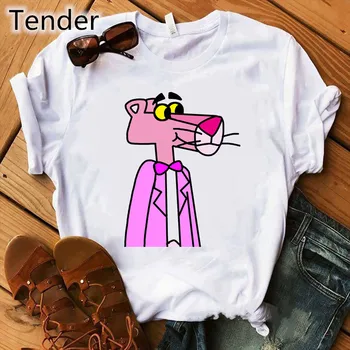 T-shirt Pink Panther Grafički t-Shirt ženska zabavne majice Ulzzang Punk odjeća majice ženska majica sa po cijeloj površini životinja Godišnje Zahvati